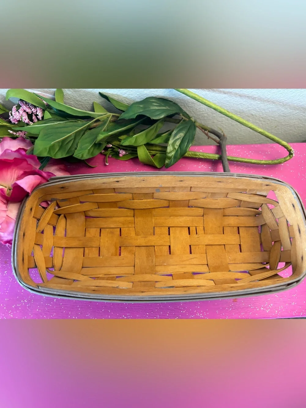 Longaberger Vintage Cracker Basket Upcycled w/ Chalk Paint (Camel Brown) & Waxed